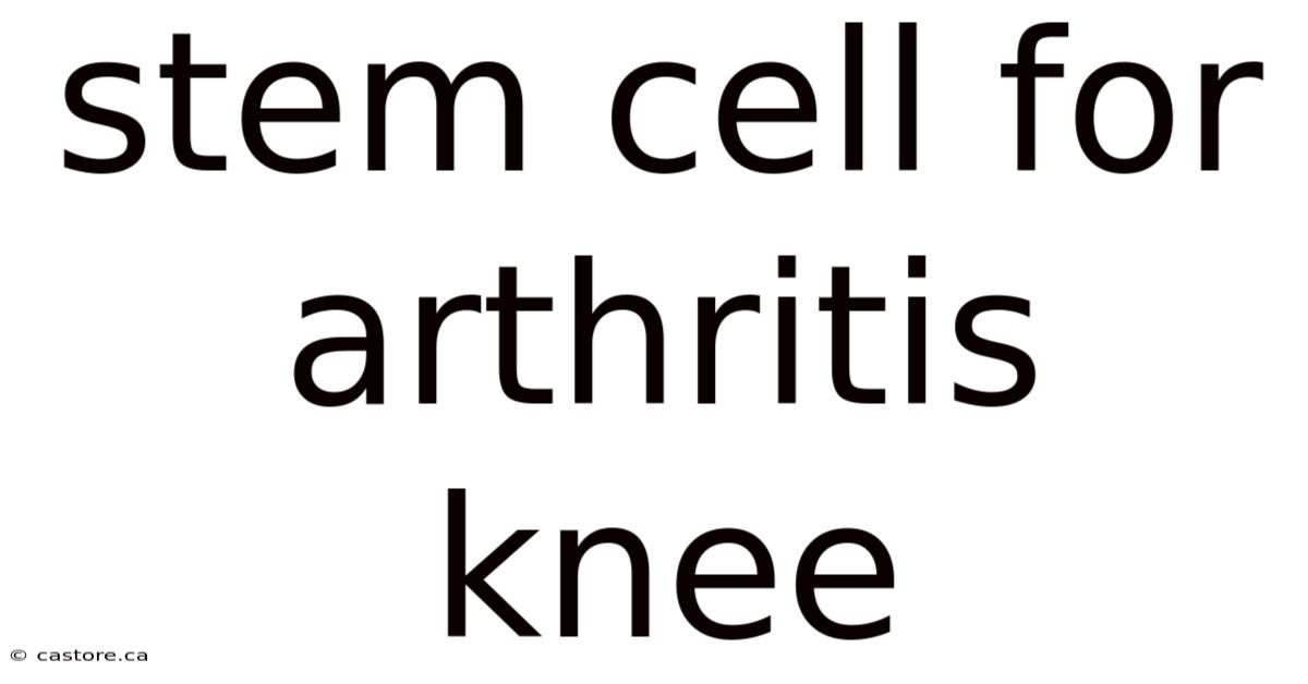 Stem Cell For Arthritis Knee