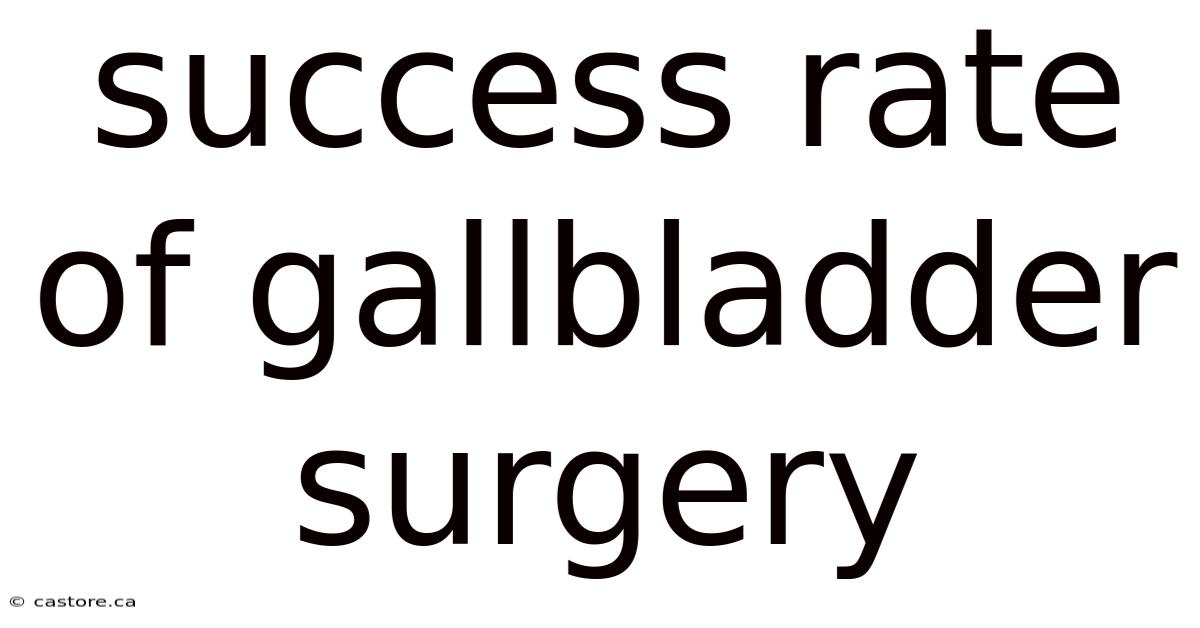 Success Rate Of Gallbladder Surgery