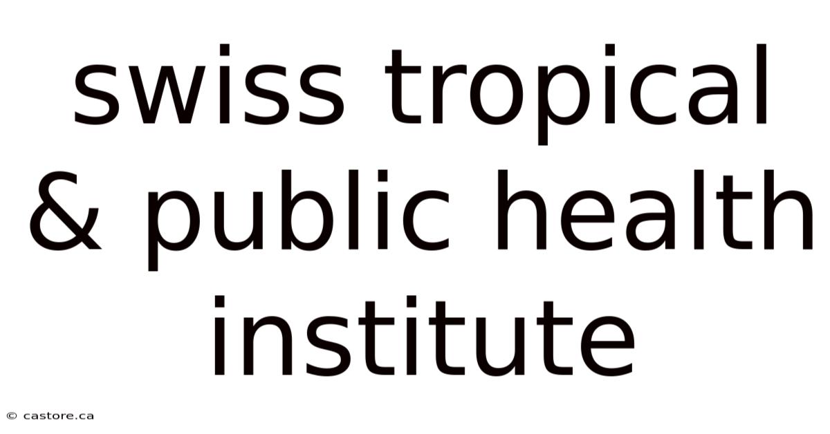 Swiss Tropical & Public Health Institute