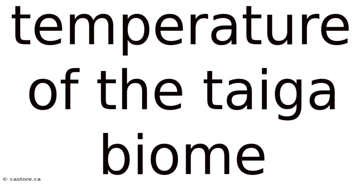 Temperature Of The Taiga Biome