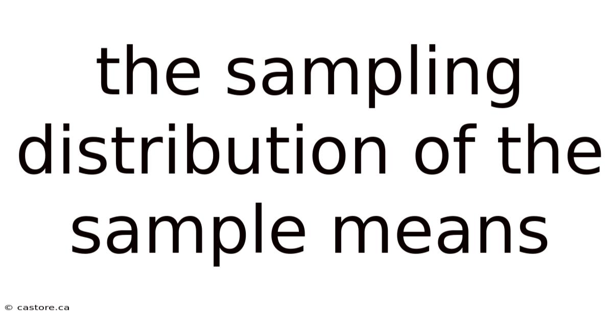 The Sampling Distribution Of The Sample Means