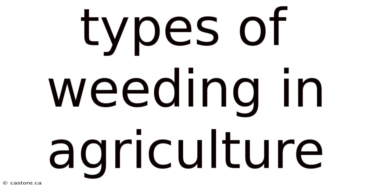 Types Of Weeding In Agriculture