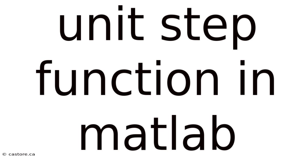 Unit Step Function In Matlab