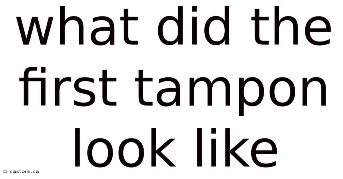 What Did The First Tampon Look Like