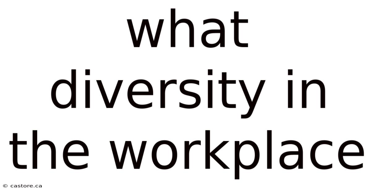 What Diversity In The Workplace