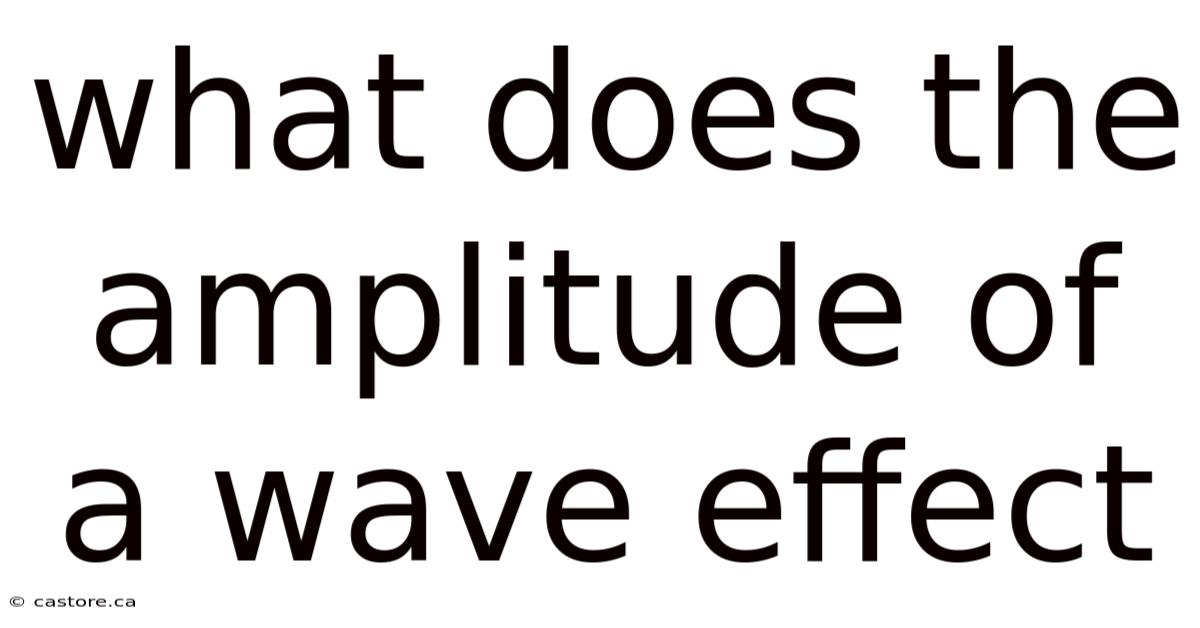 What Does The Amplitude Of A Wave Effect