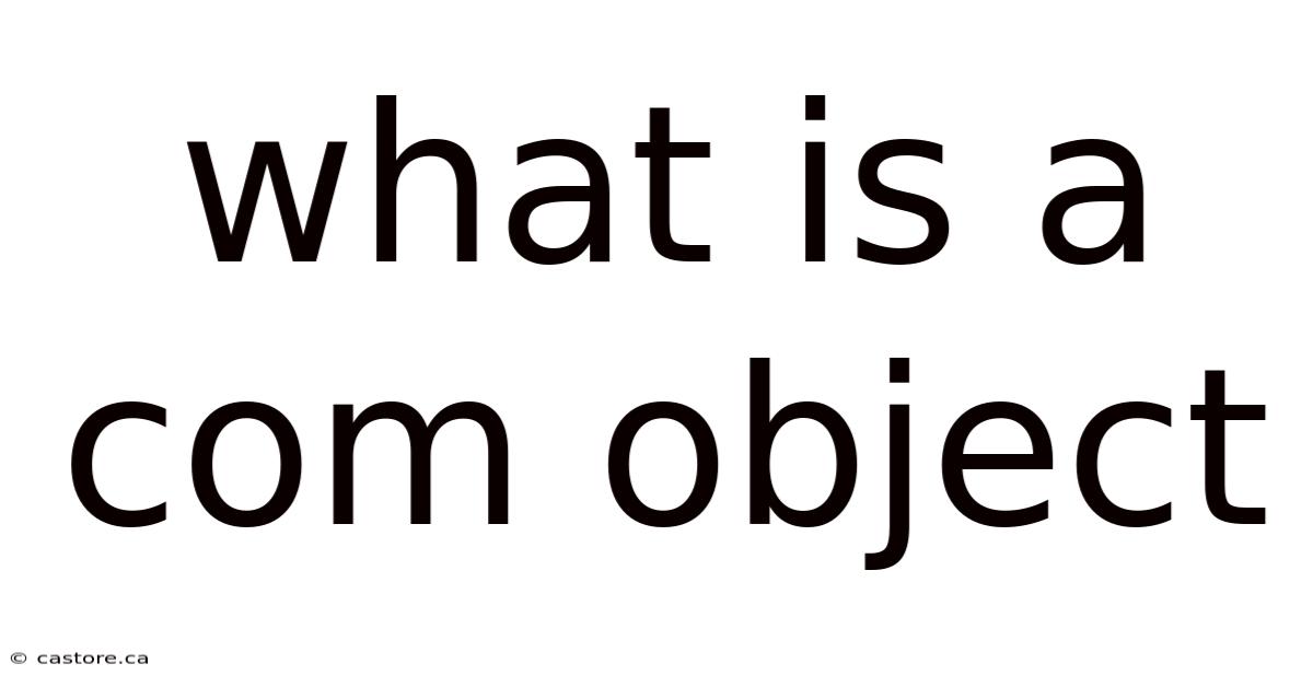 What Is A Com Object