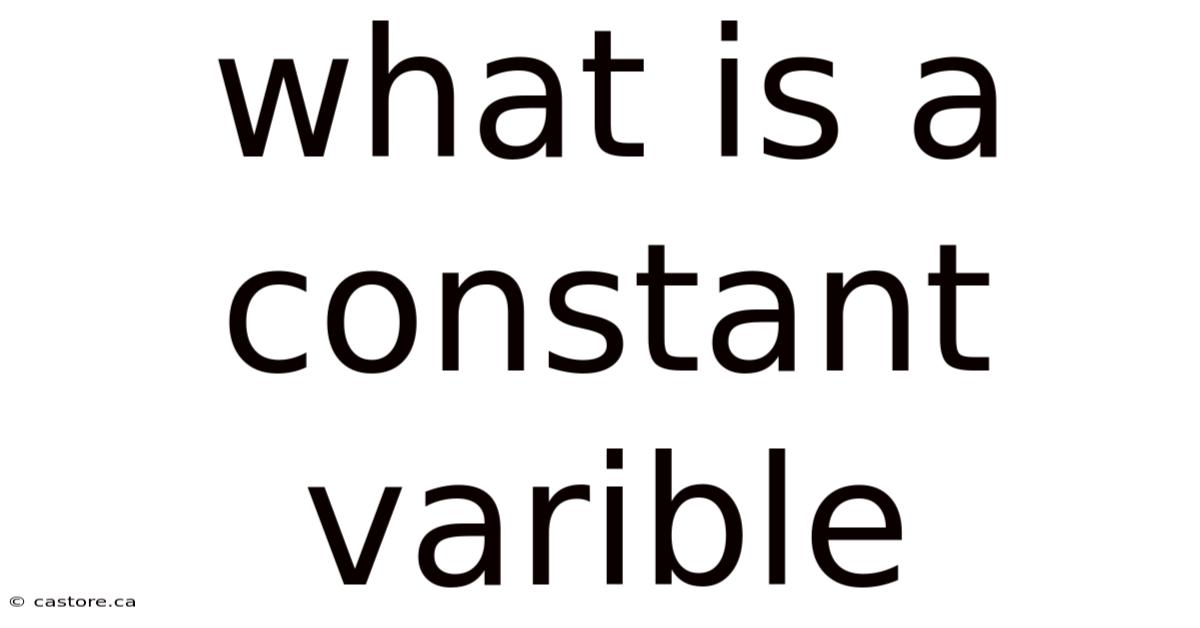 What Is A Constant Varible