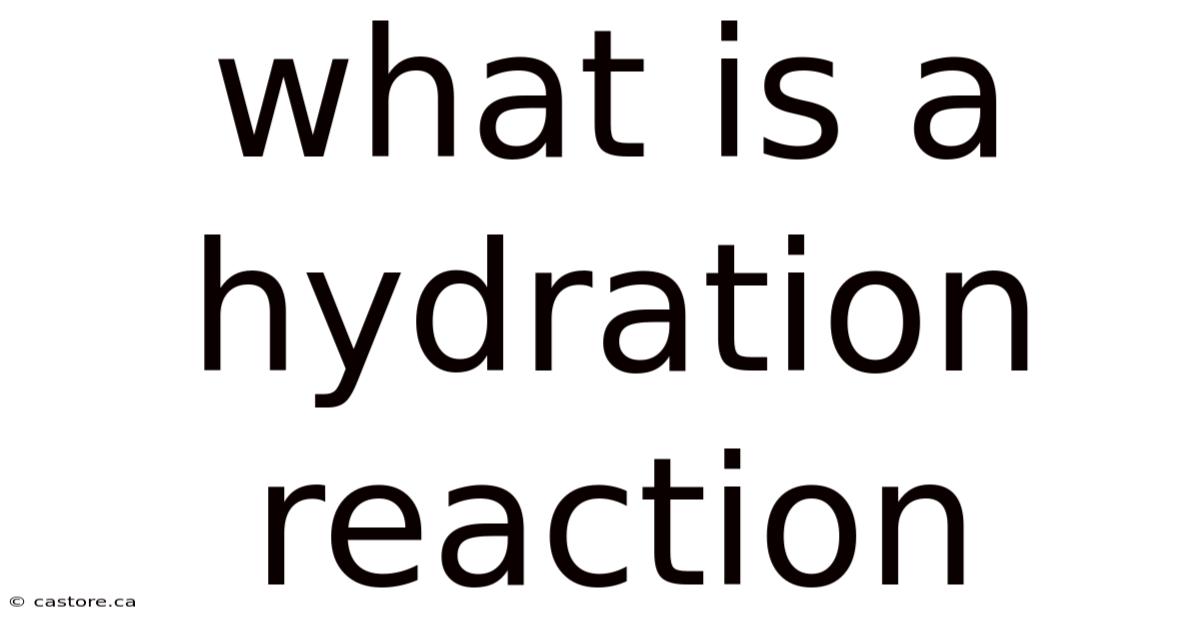What Is A Hydration Reaction