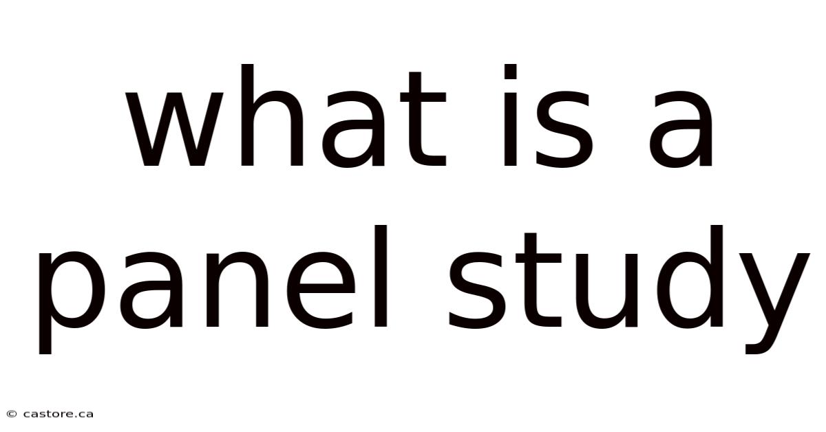 What Is A Panel Study