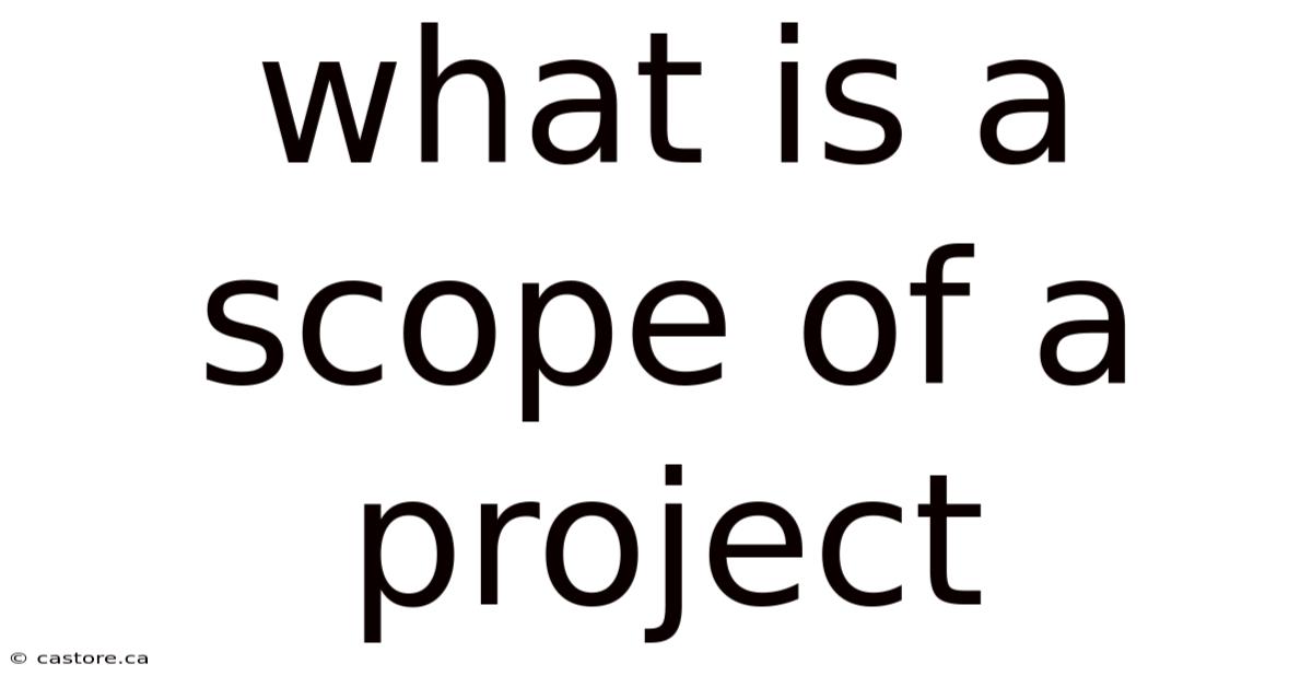 What Is A Scope Of A Project