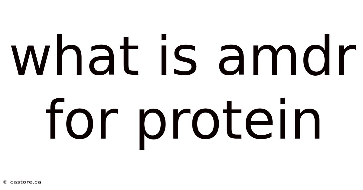 What Is Amdr For Protein
