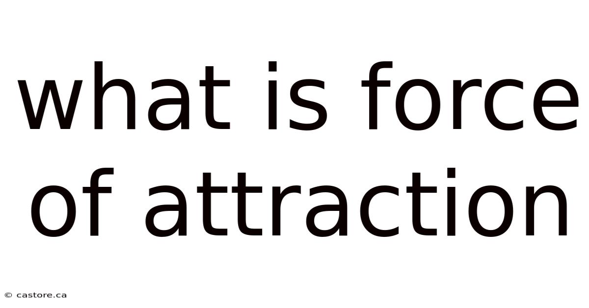 What Is Force Of Attraction