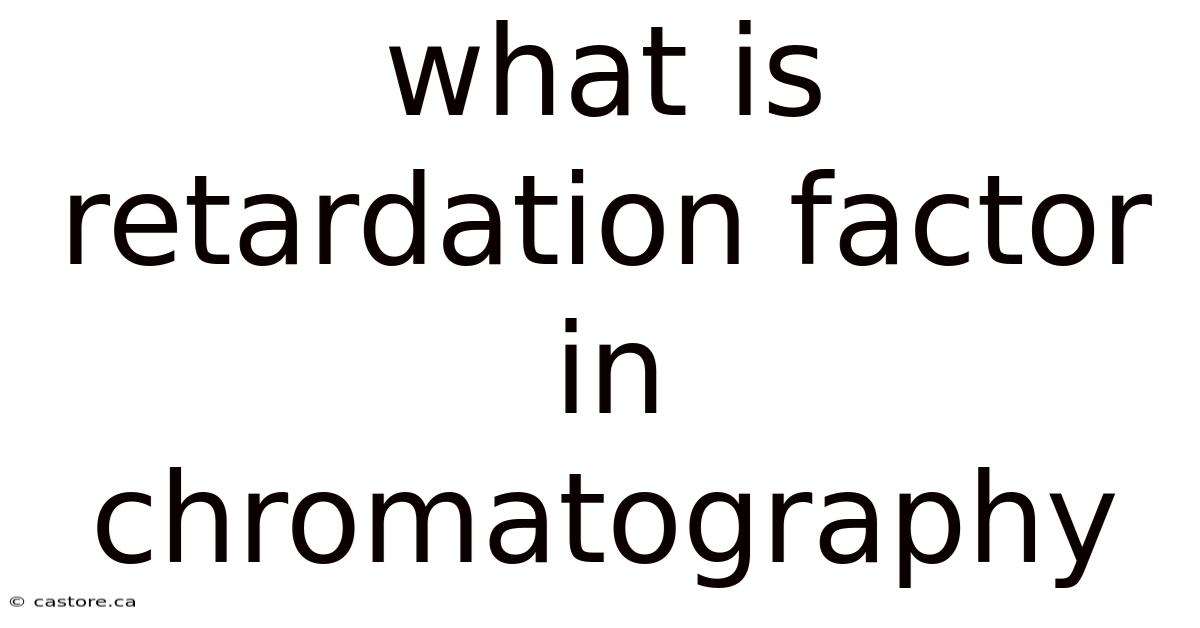 What Is Retardation Factor In Chromatography