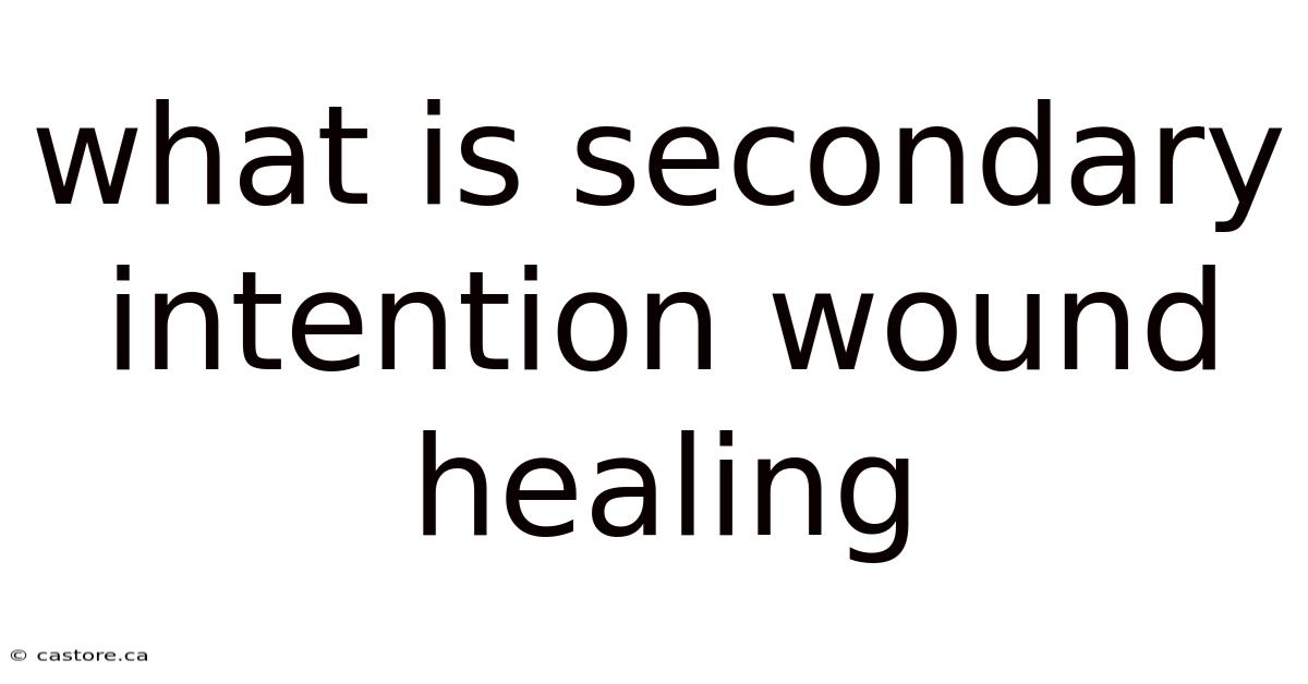 What Is Secondary Intention Wound Healing