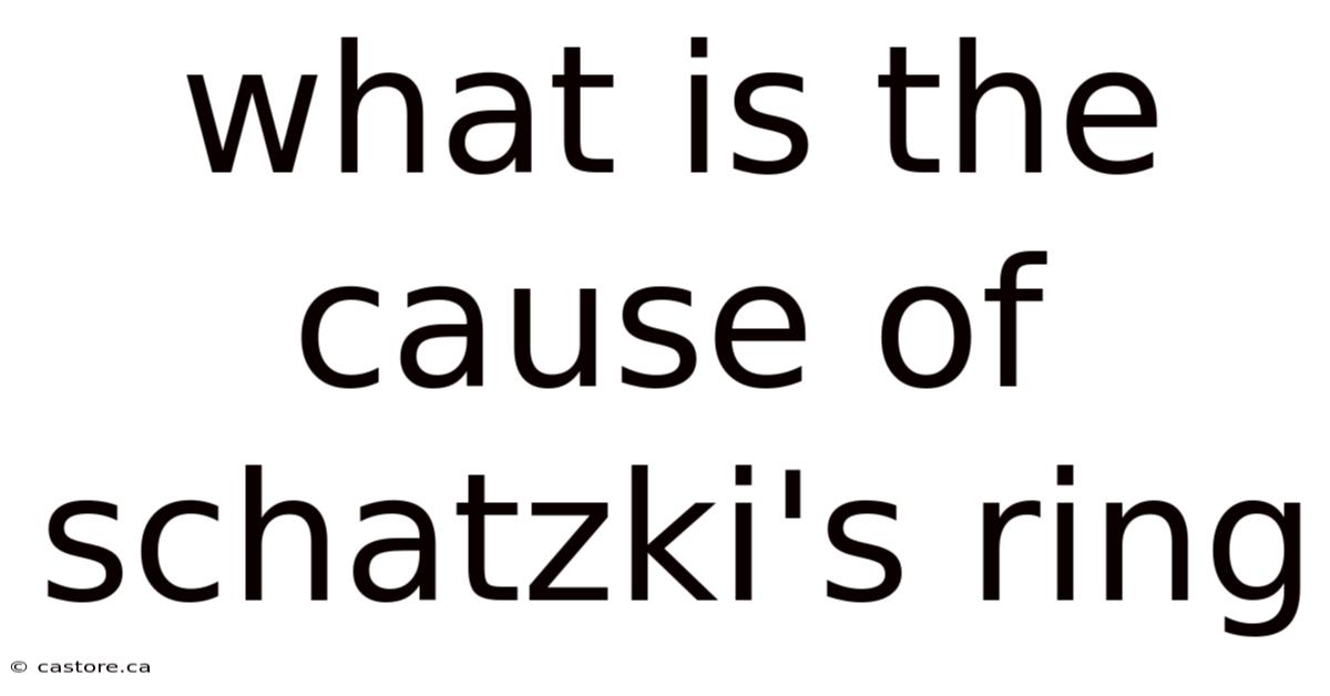 What Is The Cause Of Schatzki's Ring