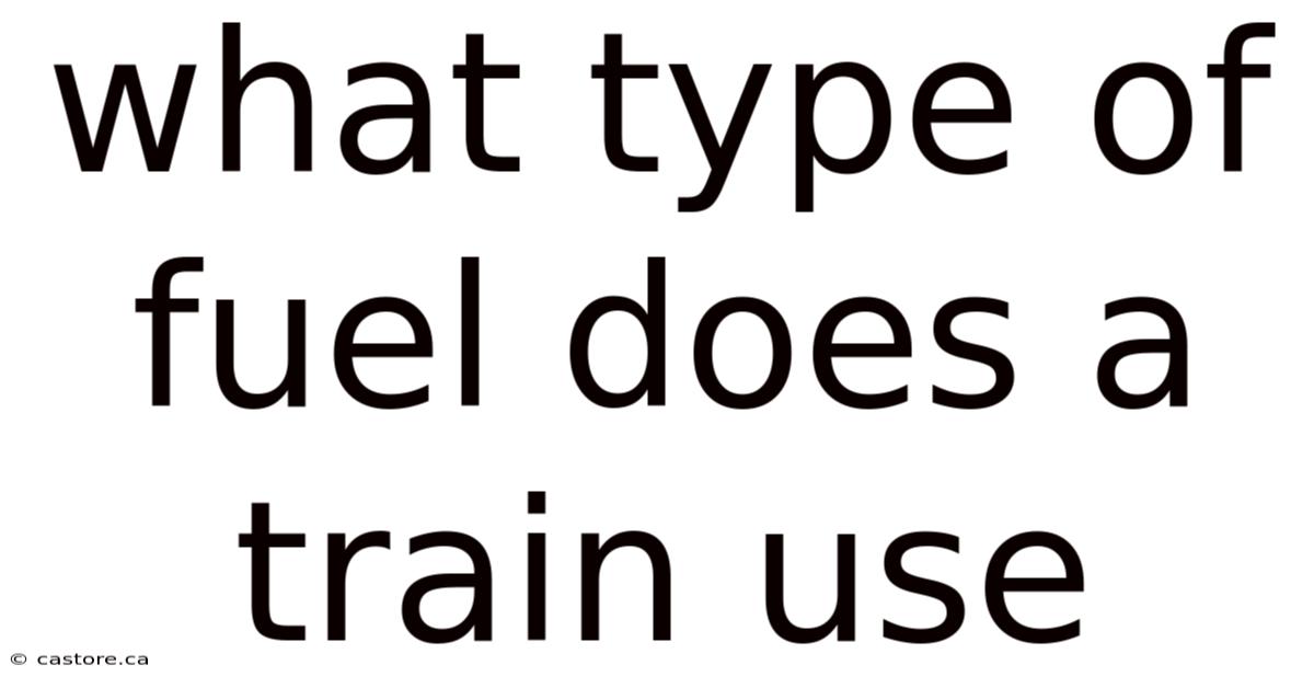 What Type Of Fuel Does A Train Use