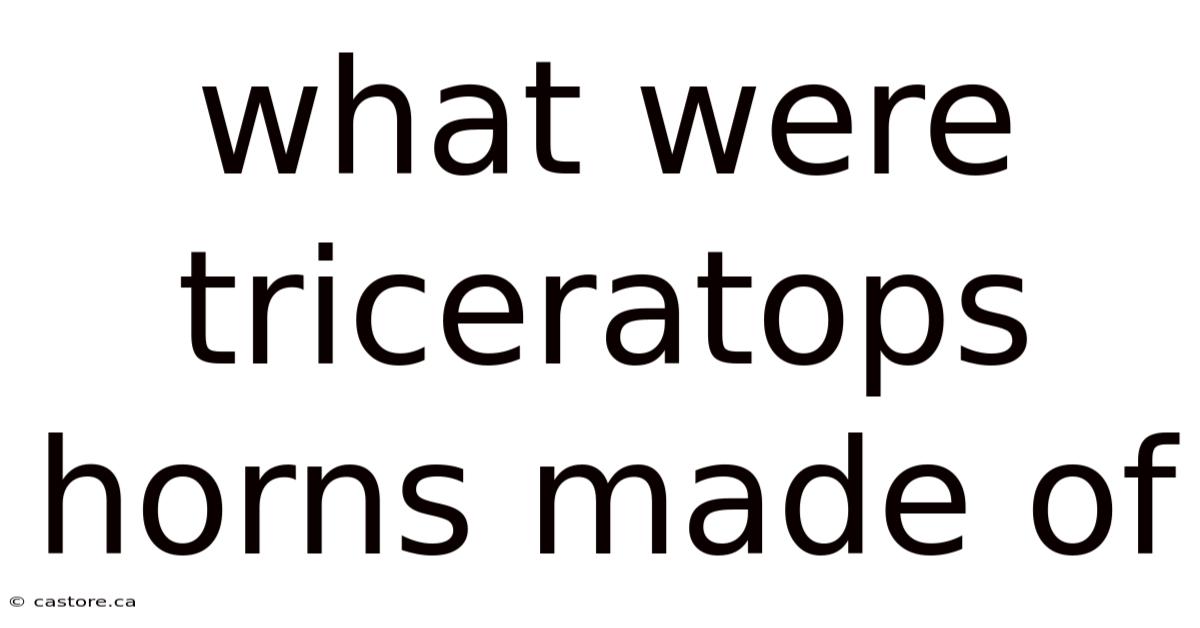 What Were Triceratops Horns Made Of