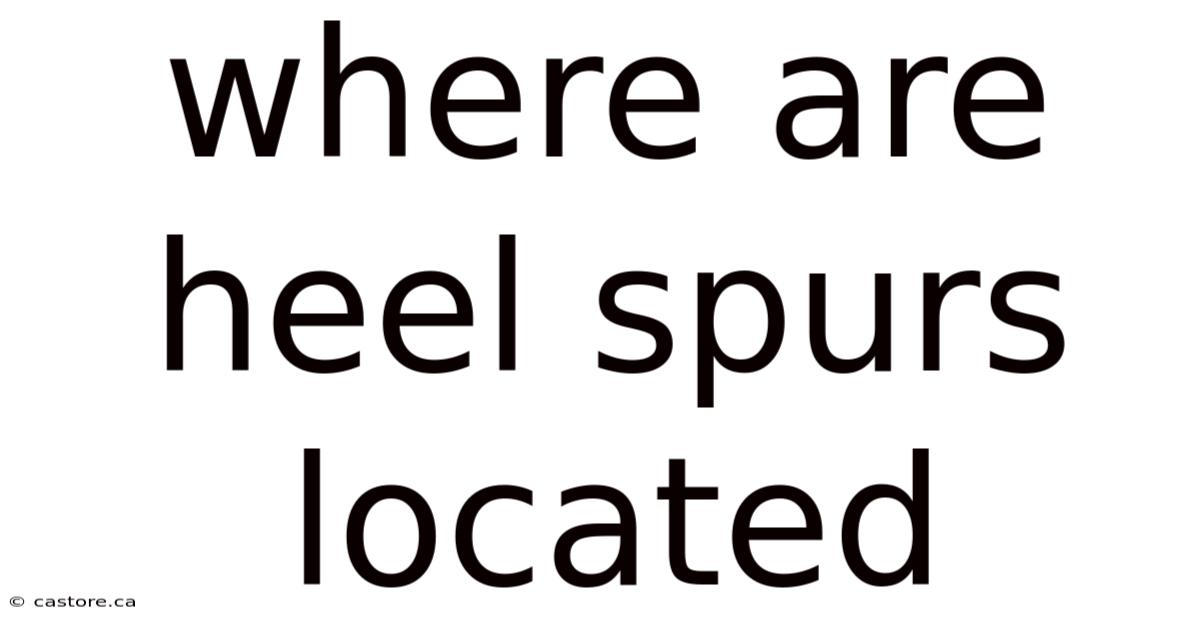 Where Are Heel Spurs Located