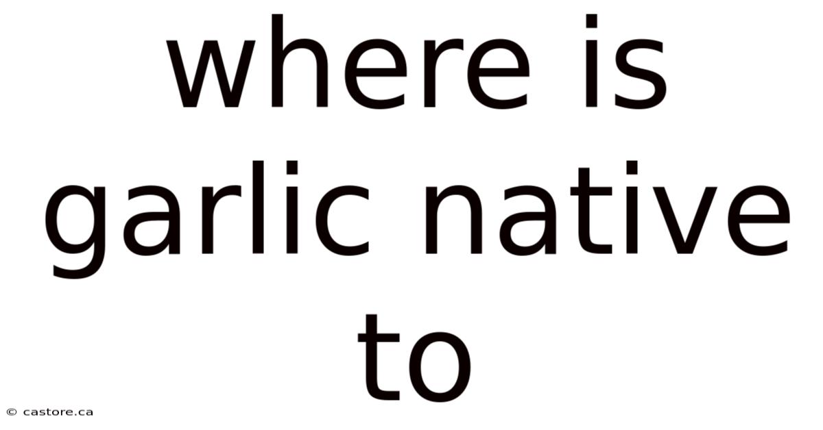 Where Is Garlic Native To