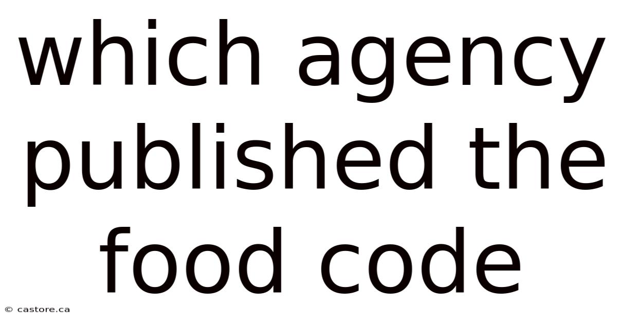 Which Agency Published The Food Code
