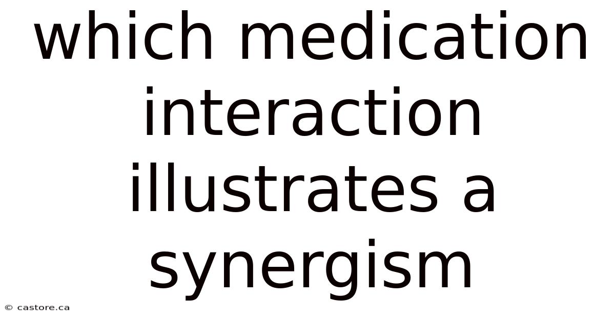 Which Medication Interaction Illustrates A Synergism