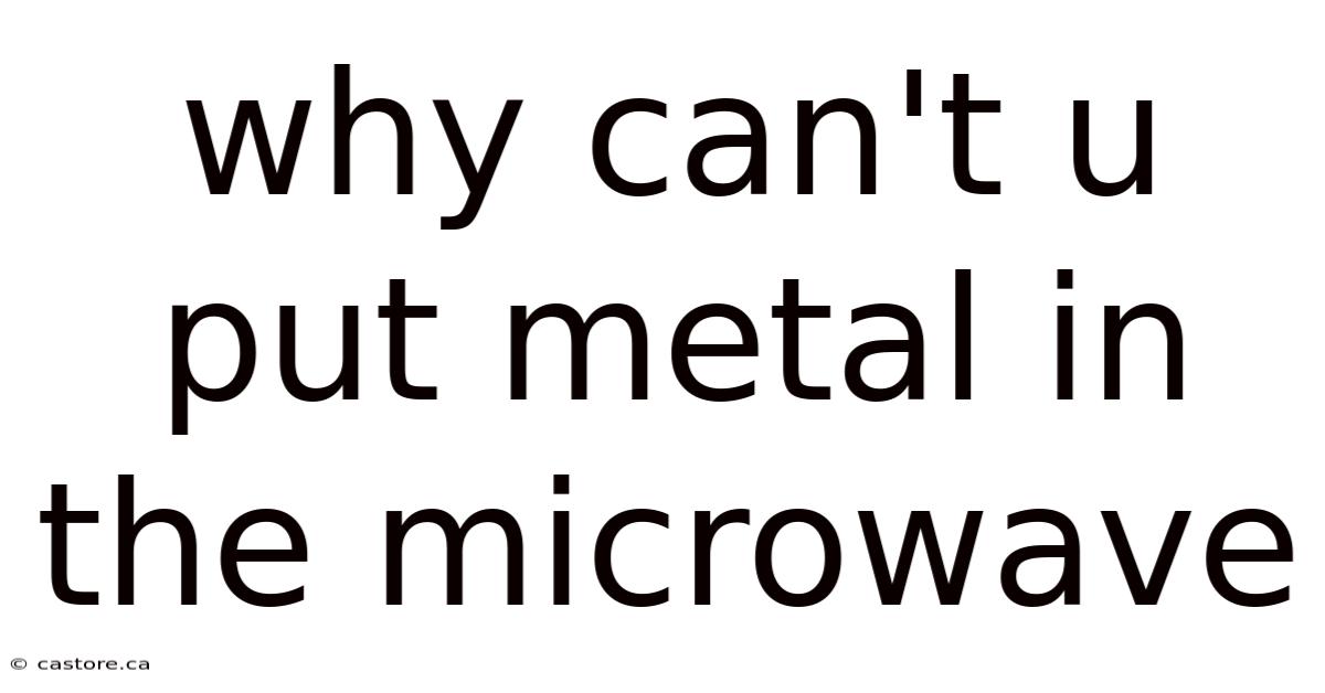 Why Can't U Put Metal In The Microwave